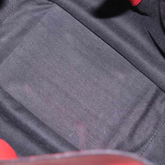 LOEWE Hammock Hand Bag Leather 2way Red Gold Auth 197512A
