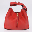 LOEWE Hammock Hand Bag Leather 2way Red Gold Auth 197512A-4