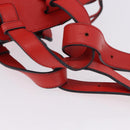 LOEWE Hammock Hand Bag Leather 2way Red Gold Auth 197512A-7