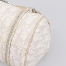 Christian Dior Trotter Canvas Romantic Hand Bag PVC White Silver Auth 197513V-9