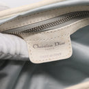 Christian Dior Trotter Canvas Romantic Hand Bag PVC White Silver Auth 197513V-18