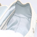Christian Dior Trotter Canvas Romantic Hand Bag PVC White Silver Auth 197513V-19