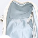 Christian Dior Trotter Canvas Romantic Hand Bag PVC White Silver Auth 197513V-20