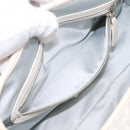 Christian Dior Trotter Canvas Romantic Hand Bag PVC White Silver Auth 197513V-22