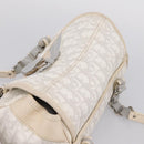 Christian Dior Trotter Canvas Romantic Hand Bag PVC White Silver Auth 197513V-6