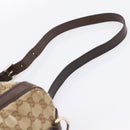 GUCCI GG Canvas Web Sherry Line Boston Bag 2way Beige Gold 247205 Auth 197515-15