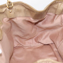 Miu Miu Hand Bag Vitello Lux Leather 2way Beige Gold Auth 197516A-21