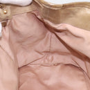 Miu Miu Hand Bag Vitello Lux Leather 2way Beige Gold Auth 197516A-22