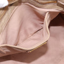 Miu Miu Hand Bag Vitello Lux Leather 2way Beige Gold Auth 197516A-23