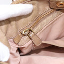Miu Miu Hand Bag Vitello Lux Leather 2way Beige Gold Auth 197516A-24
