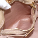 Miu Miu Hand Bag Vitello Lux Leather 2way Beige Gold Auth 197516A-25