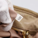 Miu Miu Hand Bag Vitello Lux Leather 2way Beige Gold Auth 197516A-12