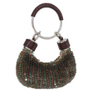 Chloe Bracelet Bag Phoebe Philo Era Beads Green Silver Auth 197517SM-1