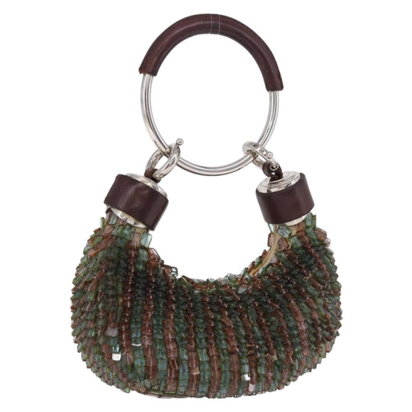 Chloe Bracelet Bag Phoebe Philo Era Beads Green Silver Auth 197517SM
