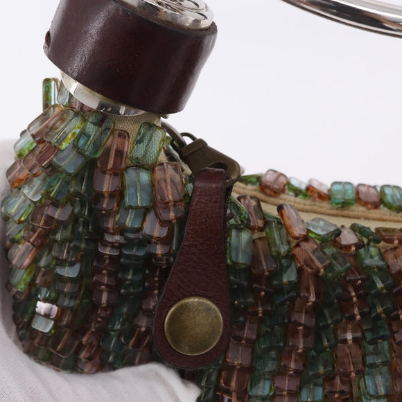 Chloe Bracelet Bag Phoebe Philo Era Beads Green Silver Auth 197517SM