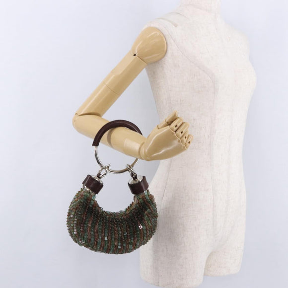 Chloe Bracelet Bag Phoebe Philo Era Beads Green Silver Auth 197517SM
