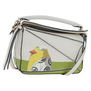LOEWE × Studio Ghibli Puzzle Bag mini Leather 2way Ivory Gold Auth 197518SM-1