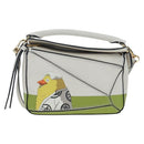 LOEWE × Studio Ghibli Puzzle Bag mini Leather 2way Ivory Gold Auth 197518SM-13