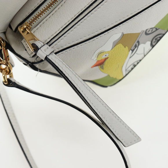 LOEWE × Studio Ghibli Puzzle Bag mini Leather 2way Ivory Gold Auth 197518SM