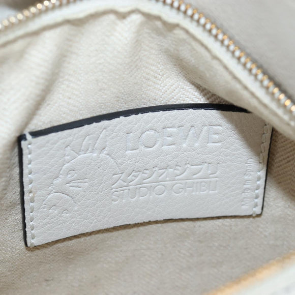 LOEWE × Studio Ghibli Puzzle Bag mini Leather 2way Ivory Gold Auth 197518SM
