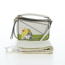 LOEWE × Studio Ghibli Puzzle Bag mini Leather 2way Ivory Gold Auth 197518SM-12