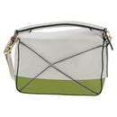 LOEWE × Studio Ghibli Puzzle Bag mini Leather 2way Ivory Gold Auth 197518SM-2