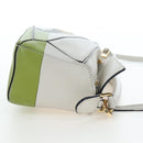 LOEWE × Studio Ghibli Puzzle Bag mini Leather 2way Ivory Gold Auth 197518SM-5