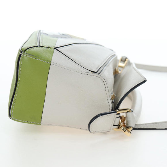 LOEWE × Studio Ghibli Puzzle Bag mini Leather 2way Ivory Gold Auth 197518SM