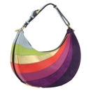 FENDI Graffiti Shoulder Bag Leather Multicolor Gold Auth 197520M-1