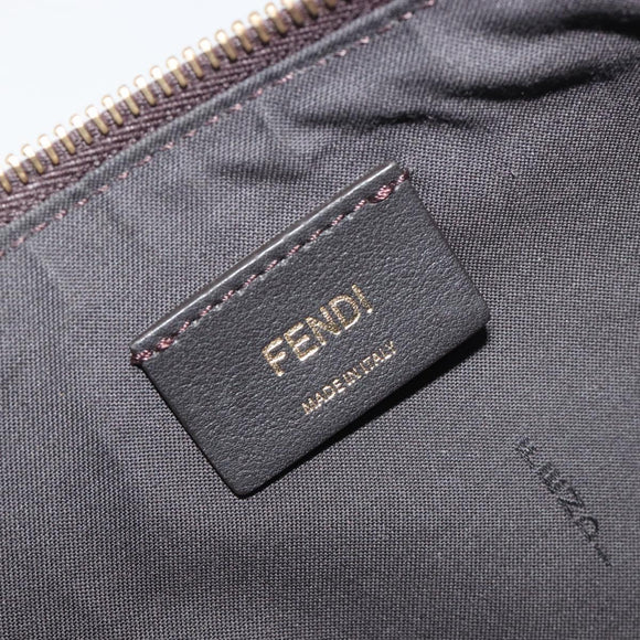 FENDI Graffiti Shoulder Bag Leather Multicolor Gold Auth 197520M