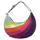 FENDI Graffiti Shoulder Bag Leather Multicolor Gold Auth 197520M-13