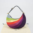 FENDI Graffiti Shoulder Bag Leather Multicolor Gold Auth 197520M-12