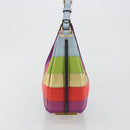 FENDI Graffiti Shoulder Bag Leather Multicolor Gold Auth 197520M-4