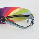 FENDI Graffiti Shoulder Bag Leather Multicolor Gold Auth 197520M-7
