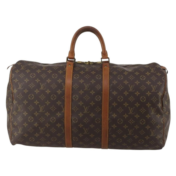 LOUIS VUITTON Monogram Keepall 55 Boston Bag M41424 LV Auth 197524