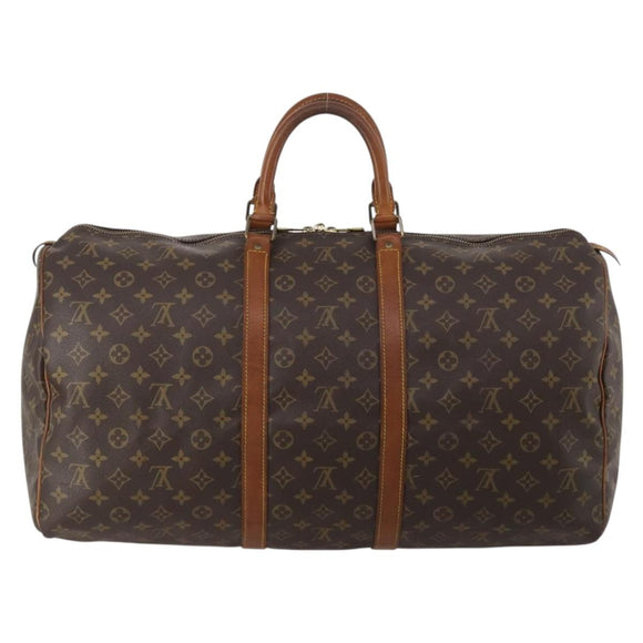 LOUIS VUITTON Monogram Keepall 55 Boston Bag M41424 LV Auth 197524