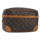 LOUIS VUITTON Monogram Compiegne 28 Clutch Bag M51845 LV Auth 197527-1