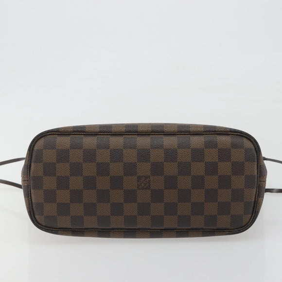 LOUIS VUITTON Damier Ebene Neverfull PM Tote Bag N51109 LV Auth 197530