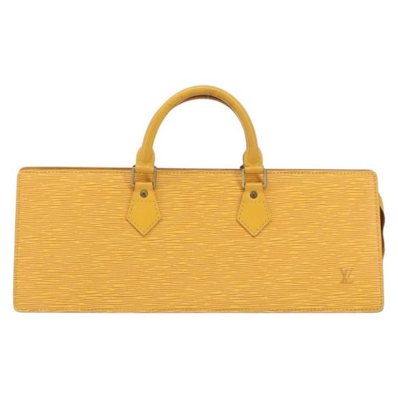 LOUIS VUITTON Epi Sac Triangle Hand Bag Yellow M52099 LV Auth 197531