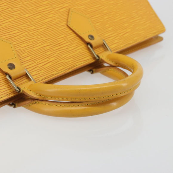 LOUIS VUITTON Epi Sac Triangle Hand Bag Yellow M52099 LV Auth 197531