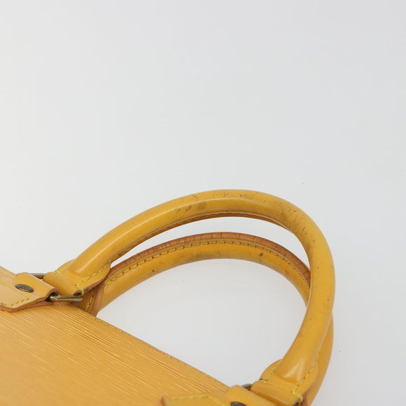 LOUIS VUITTON Epi Sac Triangle Hand Bag Yellow M52099 LV Auth 197531