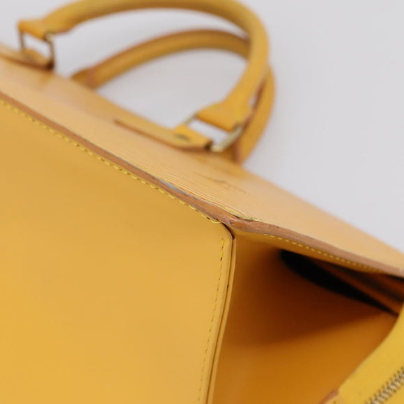 LOUIS VUITTON Epi Sac Triangle Hand Bag Yellow M52099 LV Auth 197532