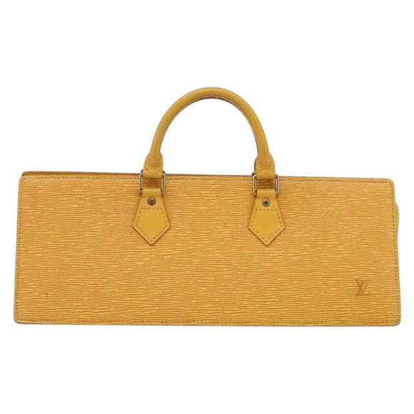 LOUIS VUITTON Epi Sac Triangle Hand Bag Yellow M52099 LV Auth 197532