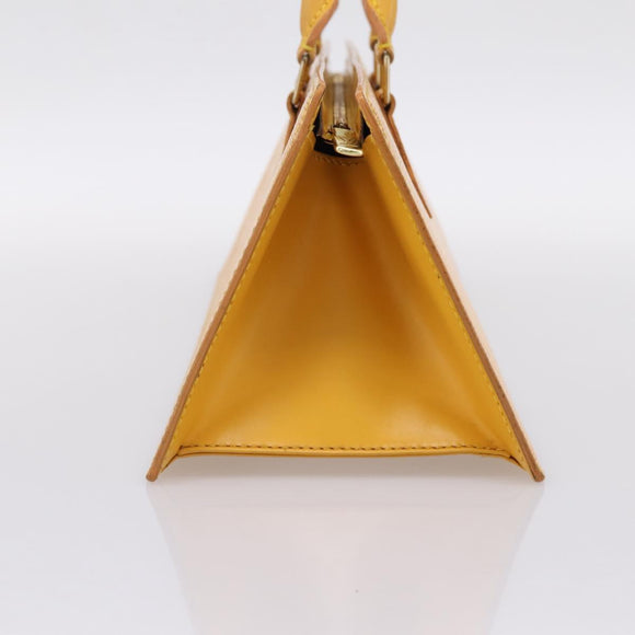 LOUIS VUITTON Epi Sac Triangle Hand Bag Yellow M52099 LV Auth 197532