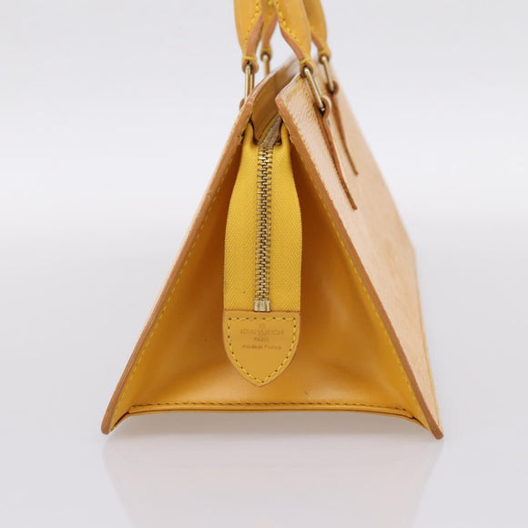 LOUIS VUITTON Epi Sac Triangle Hand Bag Yellow M52099 LV Auth 197532