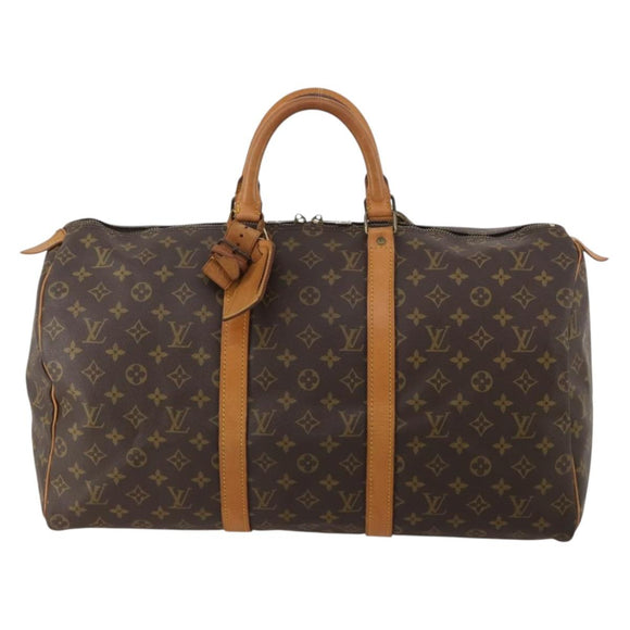 LOUIS VUITTON Monogram Keepall 50 Boston Bag M41426 LV Auth 197538A