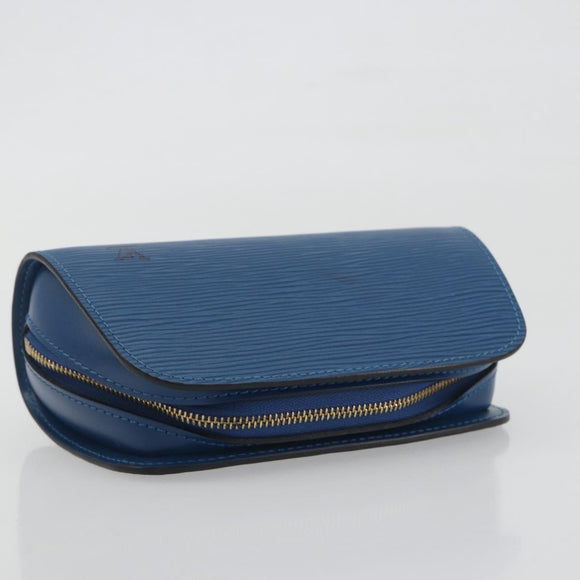 LOUIS VUITTON Epi Dauphine PM Pouch Blue M48445 LV Auth 197540