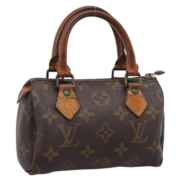 LOUIS VUITTON Monogram Mini Speedy Hand Bag M41534 LV Auth 197545