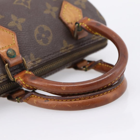 LOUIS VUITTON Monogram Mini Speedy Hand Bag M41534 LV Auth 197545