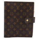 LOUIS VUITTON Monogram Agenda GM Day Planner Cover R20006 LV Auth 197546A-13